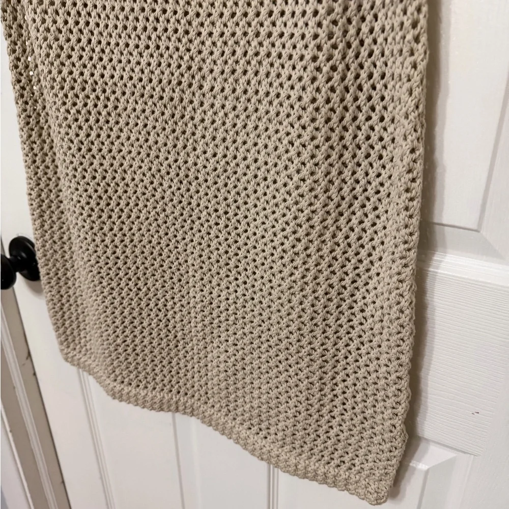 TNA‎ x ARITZIA dundas open knit sweater vest tan size large
